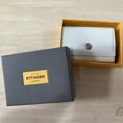 新品未使用　ETTINGER ホワイトレザー コインケース