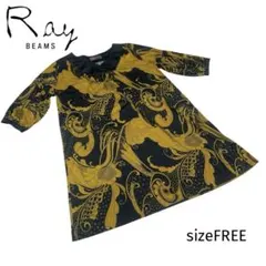 【Ray BEAMS / レイビームス】半袖 ワンピース チュニック 総柄