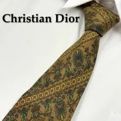 ✨️美品✨️ Christian Dior ネクタイ 総柄 カーキ系