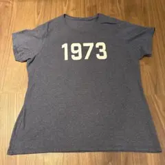 グレー 1973 プリント Tシャツ
