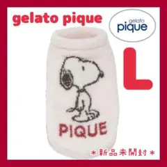 ジェラートピケ スヌーピーベビモコジャガードプルオーバー　ホワイトLサイズ
