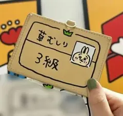 ちいかわ　うさぎ　カード入れ　定期入れ　証明書入れ　草むしり