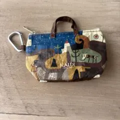 【新品・未使用】オマケ付き⭐︎KALDI カルディ　伝説柄カラビナ付き ミニバッグ