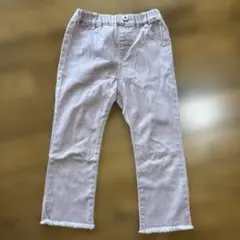くすみピンク　アプレレクールキッズ ロングパンツ ピンク ハートチャーム