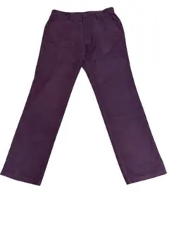 zoy/ゾーイ　パープル ストレートパンツ 31刺繍付き　秋冬　日曜まで値下げ