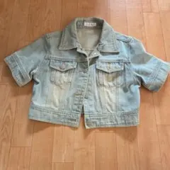 C.O.L.Z.A コルザ☆半袖 デニムジャケット ショート丈☆Lサイズ