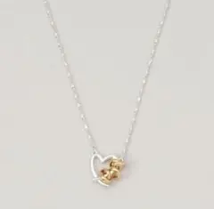【ほぼ未使用】LAPUIS Line Coil Heart necklaceのサムネイル