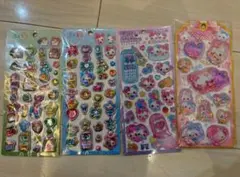 ぷくキラチャームステッカー　ウォーターシールCHARM STICKERS　4種