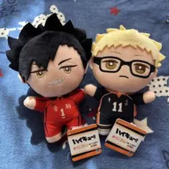 ハイキュー!! みにコレぬいぐるみ2。黒尾鉄朗、月島蛍2体セット。