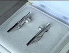 シ*ー様 完売品 MIKIMOTO ミキモト Vコード シルバーピアス PE-1 