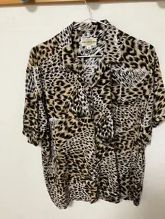 CUBIC MEASURE ヒョウ柄 半袖シャツ M