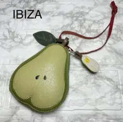 IBIZA イビサ　ポーチ　洋梨　レザー　フルーツ　コインケース　マルチケース