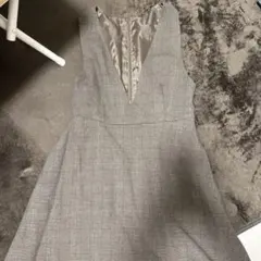 グレー系チェック柄 Vネックノースリーブワンピース ロペピクニック