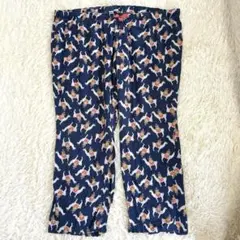 パジャマパンツ ルームウェア 部屋着 ネイビー 紺 動物 総柄 XXL 2XL