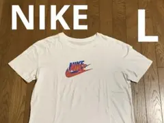 ナイキ　Ｔシャツ　ロゴ　白×赤×青　Ｌ