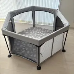 日本育児 洗えてたためるベビーサークル クラウド(グレー)
