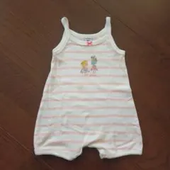 【プチバトー】67cm ノースリーブロンパース