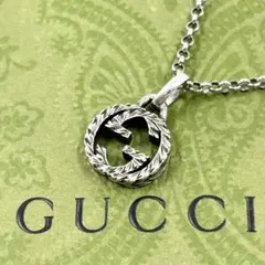 未使用級✨　グッチ　ネックレス　アラベスク　インターロッキング　GG シルバー
