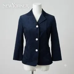 NEWYORKER ニューヨーカー 七分袖 ジャケット ネイビー 7AR S相当のサムネイル