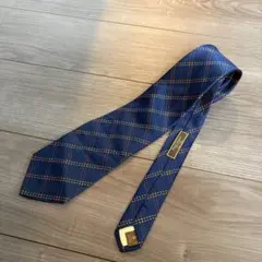 【美品】Paul Stuart ネイビー チェック柄 ネクタイのサムネイル