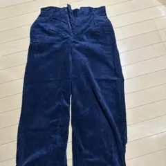 SIMPLICITE ネイビー コーデュロイ ワイドパンツ S