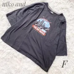 【niko and...】スーベニアワイドTシャツ　ゆったり　ap1451