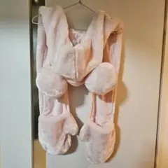 ディズニーミニーパルパルーザピンクファンキャップマフラー