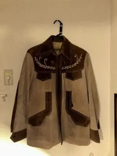 70s vintage suede leather jacket 古着　革
