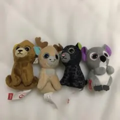 Ty ぬいぐるみセット クマ・シカ・ヒョウ・コアラ　ミニ