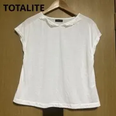 【即日発送可】TOTALITE 半袖 Tシャツ ホワイト レース襟のサムネイル