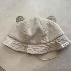petit main くま耳 帽子 ベージュ　46cm