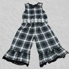 axes femme アクシーズファム チェック オールインワン Mサイズ