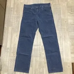 UNIQLO メンズ　スリムフィットコーデュロイパンツ　青