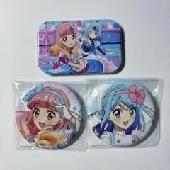 アイカツ あおい 缶バッジ TSUTAYA ポンチョ メイド サンリオ セット