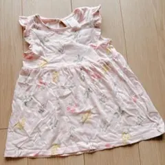 H&M ワンピース　ピンク　花柄　フラワー　74 6-9M 女の子ベビーのサムネイル