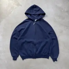 90s Russell blank zip parka USA製 navy