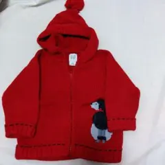 baby GAP 赤 フード付きカーディガン 12-18ヶ月【ほぼ未使用】