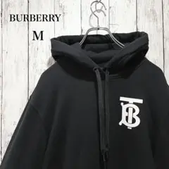 美品　BURBERRY　パーカー　TBロゴ　現行タグ　黒　M