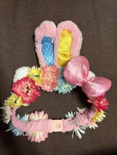 キティ　イースター　花飾り カチューシャ
