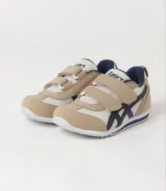 ASICS ベージュ ネイビー スニーカー13センチ