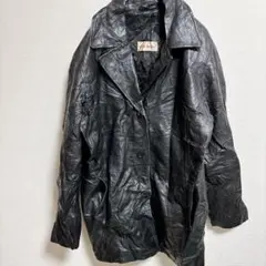 1点もの✨️レザージャケット Sサイズ ブラック系 無地 シンプル 長袖