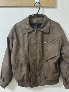 yoloブラウン 合成皮革 ジャケット