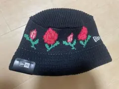 ニットバケット ローズ ブラック　ニューエラ