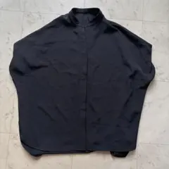 アンティカ　パターントルソ　スキッパーシャツ　ゆったり　黒のサムネイル