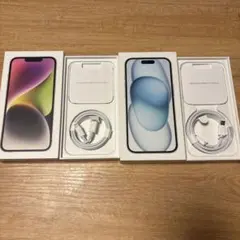 iPhone14、iPhone15箱とケーブルTypeC、Lightning付き