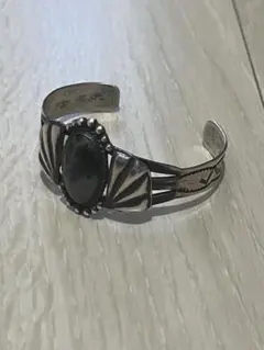 [古着]ストーン インディアン柄 シルバーバングル 小物