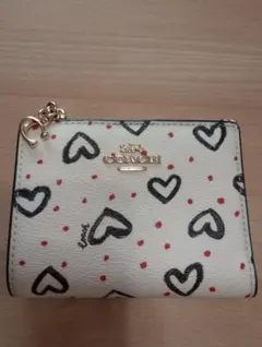 COACH　ハート柄　折財布　美品