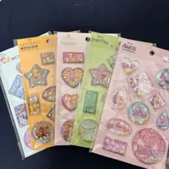 ディズニー ウォーターシール　 5点セット　セリア　プリンセス、ティンカーベル