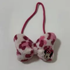 ミニーマウス リボンヘアゴム ピンク