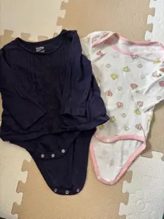 女の子ロンパース2着セット　80cm babyGAP ネイビー　気球